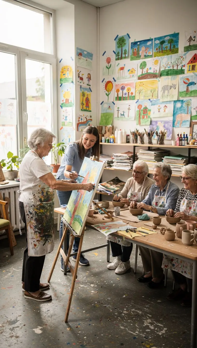 Een groep senioren zit samen aan een tafel, terwijl ze deelnemen aan een levendig spelletje om sociale interactie te bevorderen.